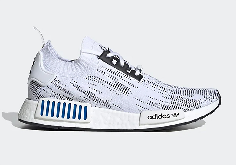 The adidas Nmd R1 Black Icey Blue Sneaker men